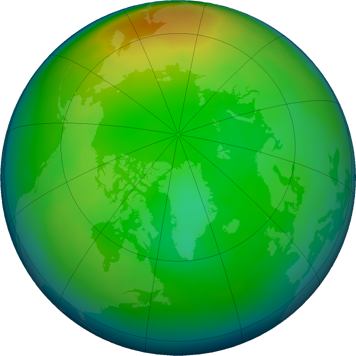Arctic ozone map for December 2022